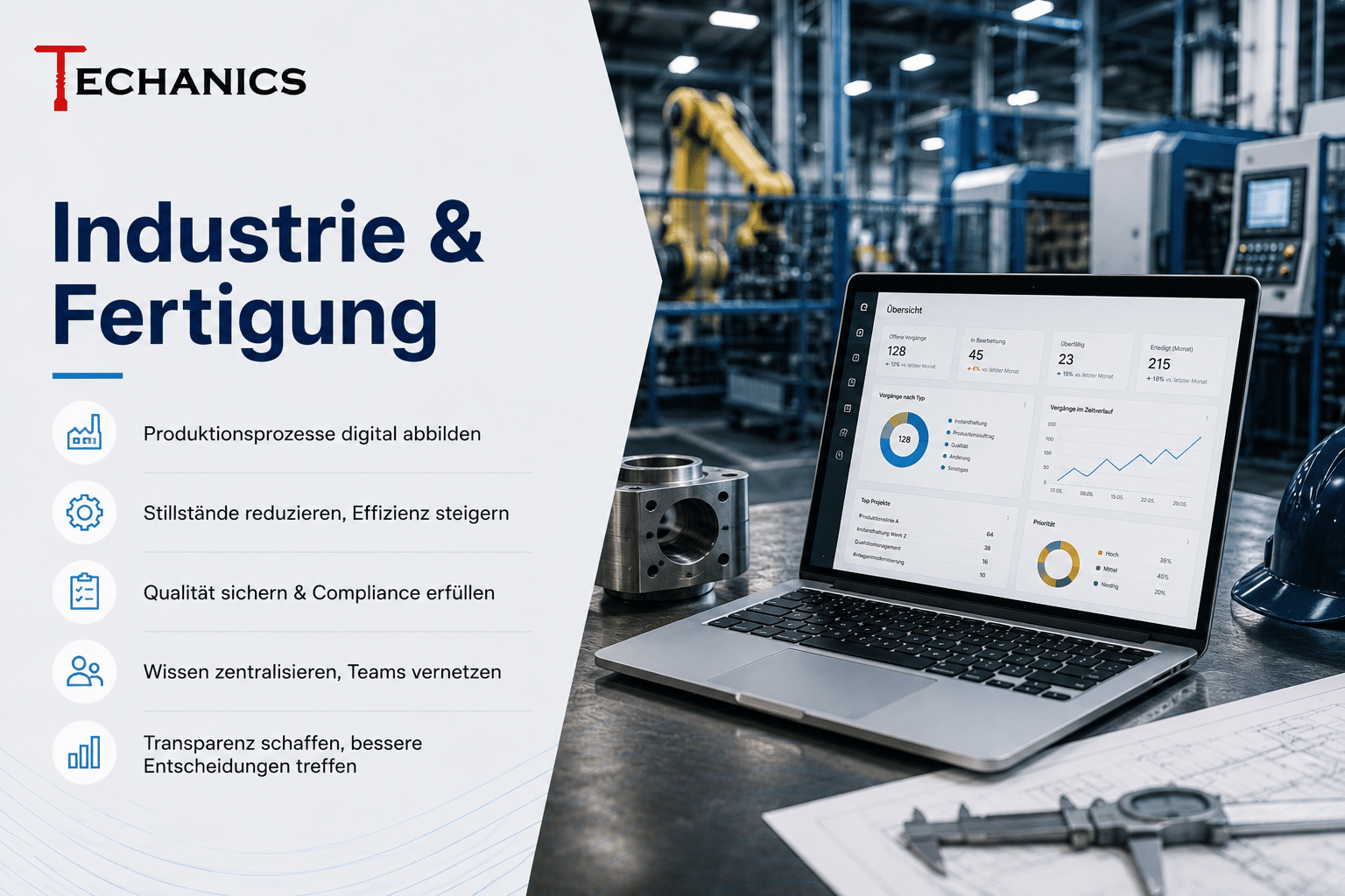 Jira-Beratung für Industrie und Fertigung mit Prozessen, Qualität, Wartung und Projektsteuerung