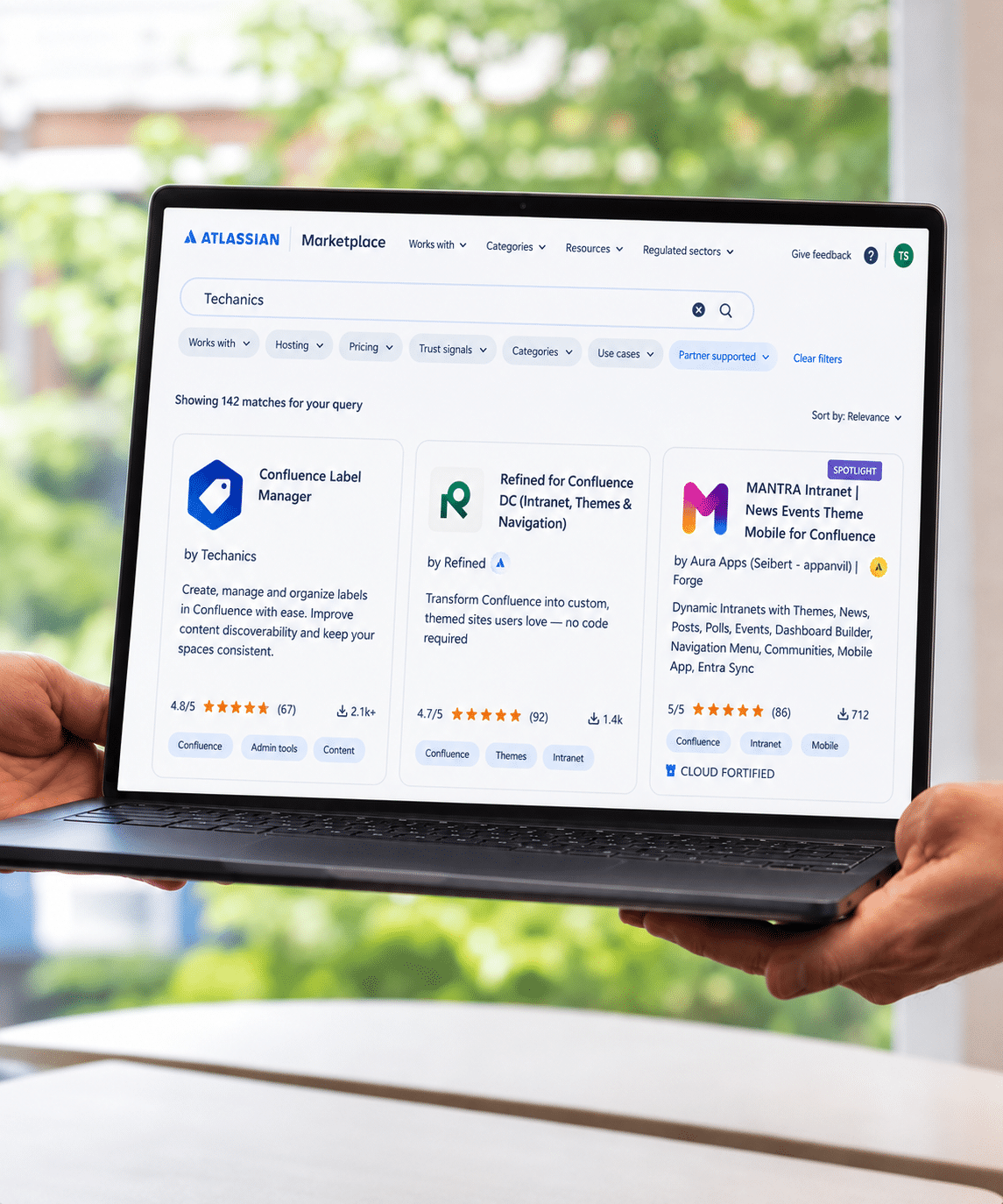 Suche nach passenden Confluence Apps im Atlassian Marketplace