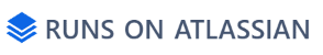 Runs on Atlassian Badge einer Confluence App im Atlassian Marketplace