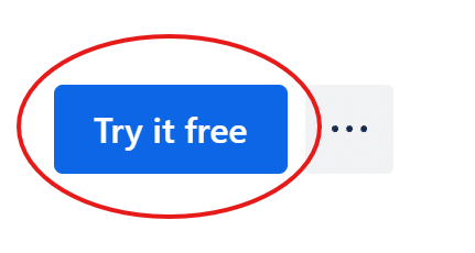 Try it free Schaltfläche einer kostenpflichtigen Confluence App im Atlassian Marketplace